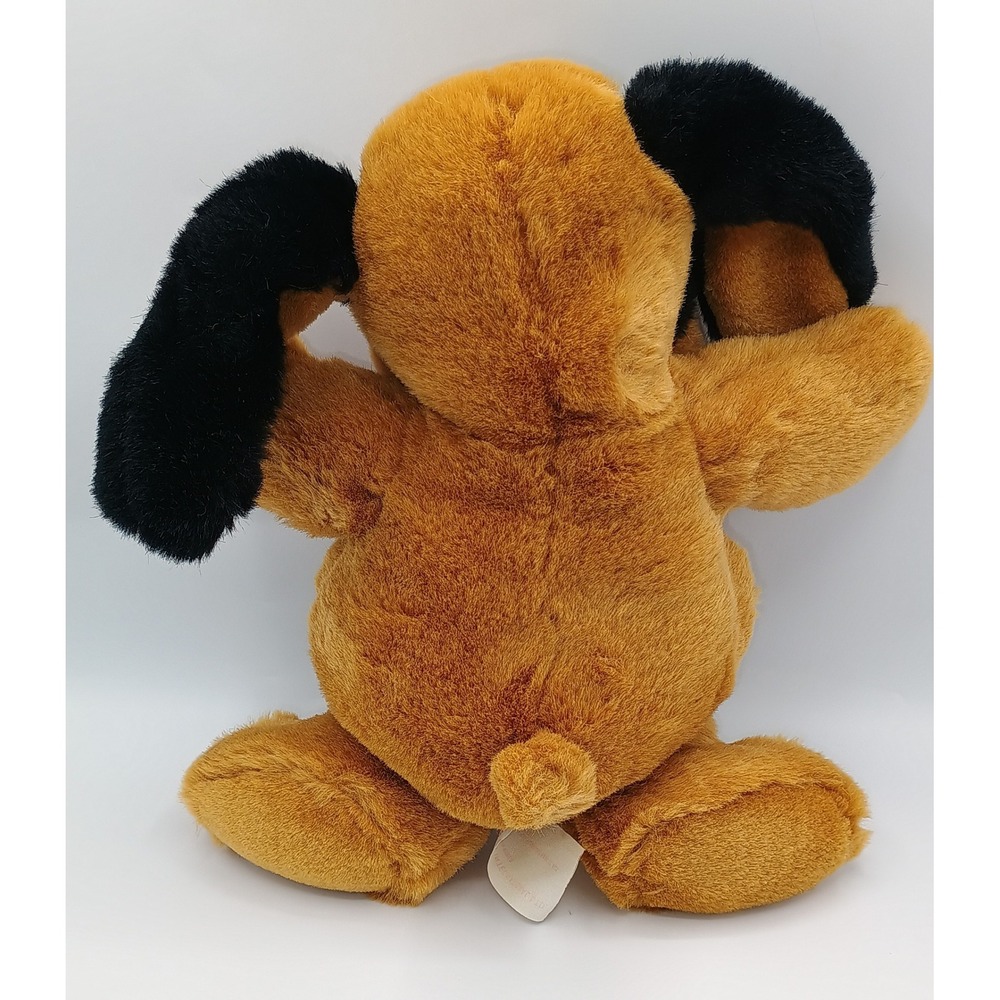 13" Vintage 1995 Fordlet International Brown & Black Plush Puppy Dog 3 - Picture 2 of 3